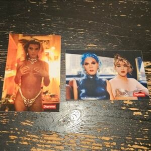 Supreme Nan Goldin Misty & Jimmy Sticker & Kim Rhinestone Sticker Set Of 2 SS18